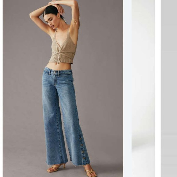 Anthropologie Denim - Anthropologie Pilcro Low Rise Wide Leg Skater Denim Jeans 27